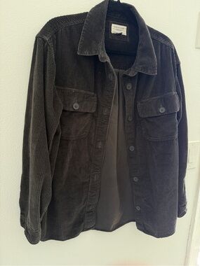 American Eagle Outfitters Men’s Dark Brown Corduroy Shirt Jacket